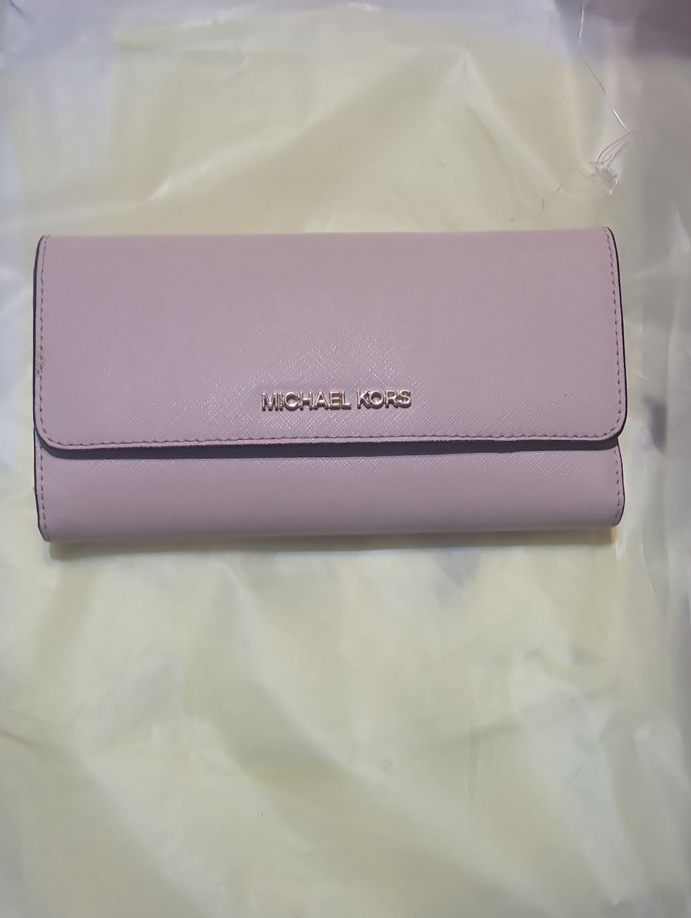 Michael Kors Light Pink Saffiano Continental Clutch Wallet